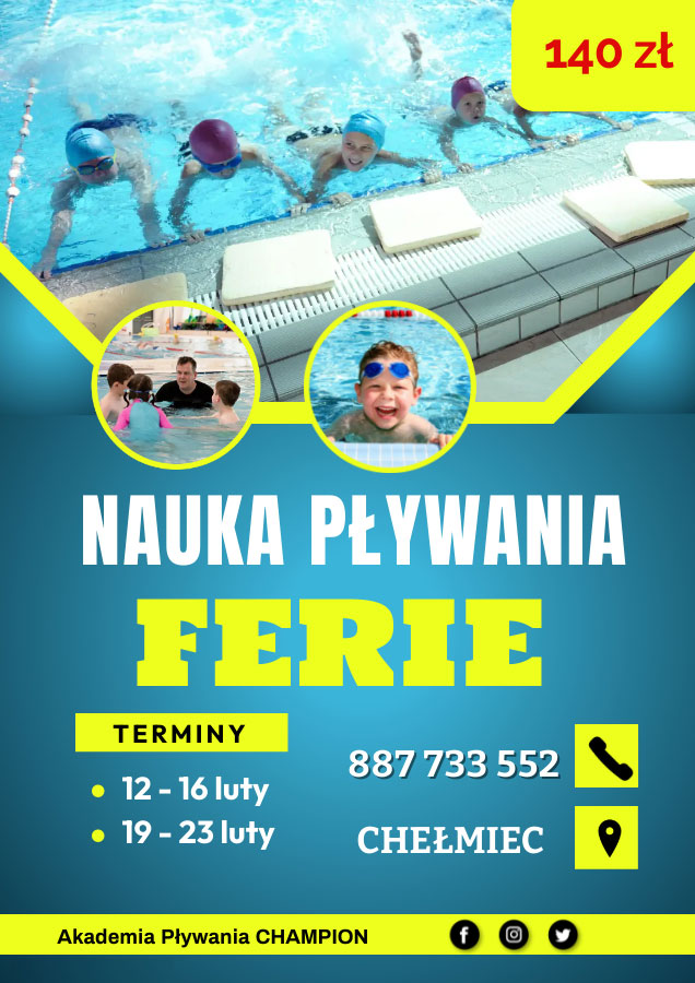 Nauka Pływania - ferie Chełmiec.