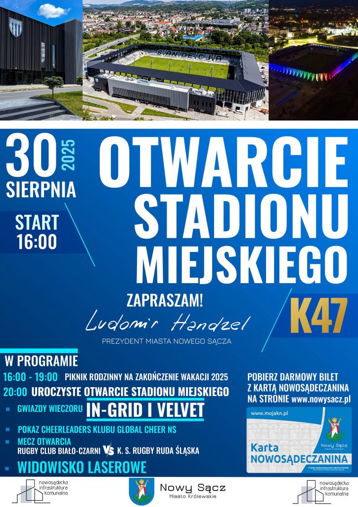 Otwarcie stadionu miejskiego Nowy Sącz