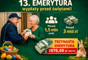 trzynasta emerytura 2026, trzynastka przed Wielkanocą