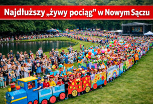 Nowy Sącz: Najdłuższy „żywy pociąg” w Parku Strzeleckim