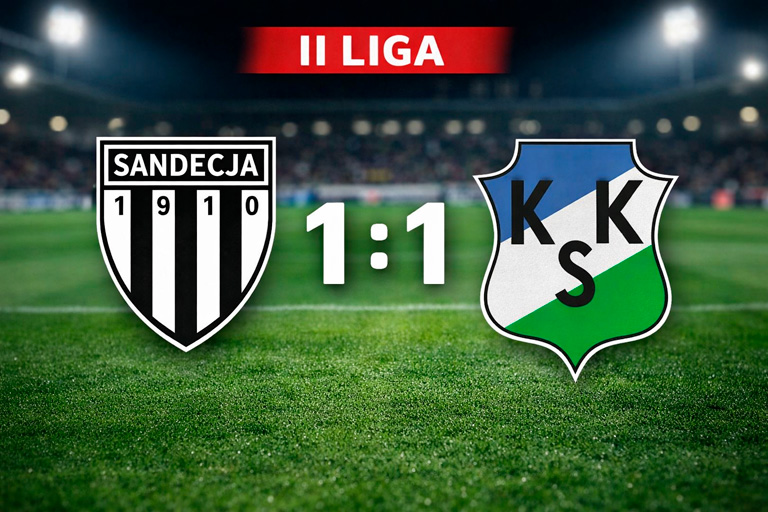 Remis przy Kilińskiego. Sandecja traci zwycięstwo w końcówce