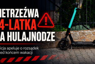Hulajnoga elektryczna na chodniku – 14-letnia dziewczyna pod wpływem alkoholu przewróciła się podczas jazdy na Sądecczyźnie.