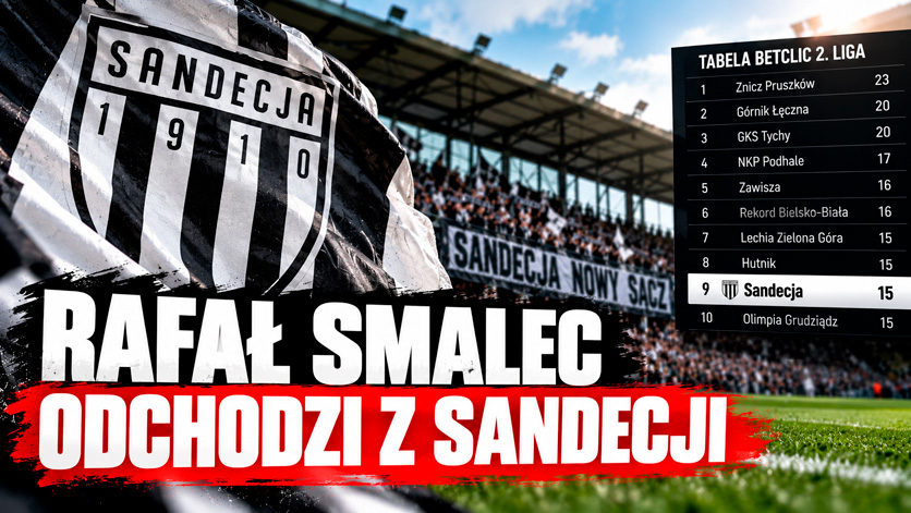 Rafał Smalec odchodzi z Sandecji. Biało-Czarni są na 9. miejscu w tabeli